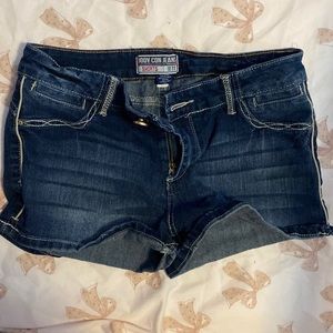Size 11 body con denim shorts